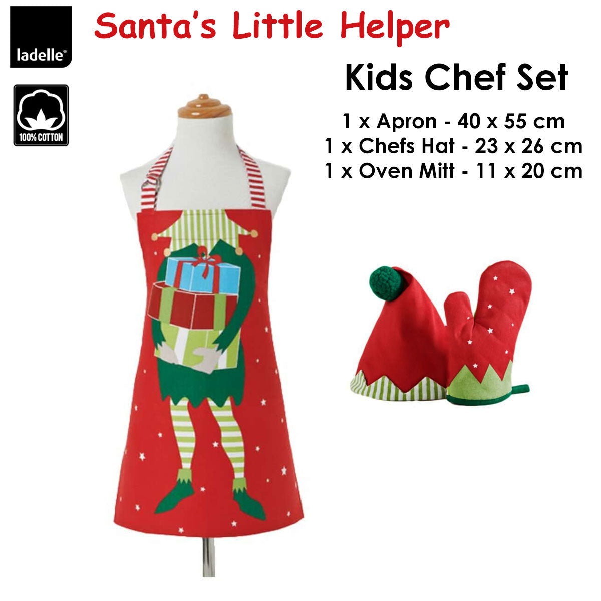 Cubby House Kids Santa's Little Helper Kids Chef Set