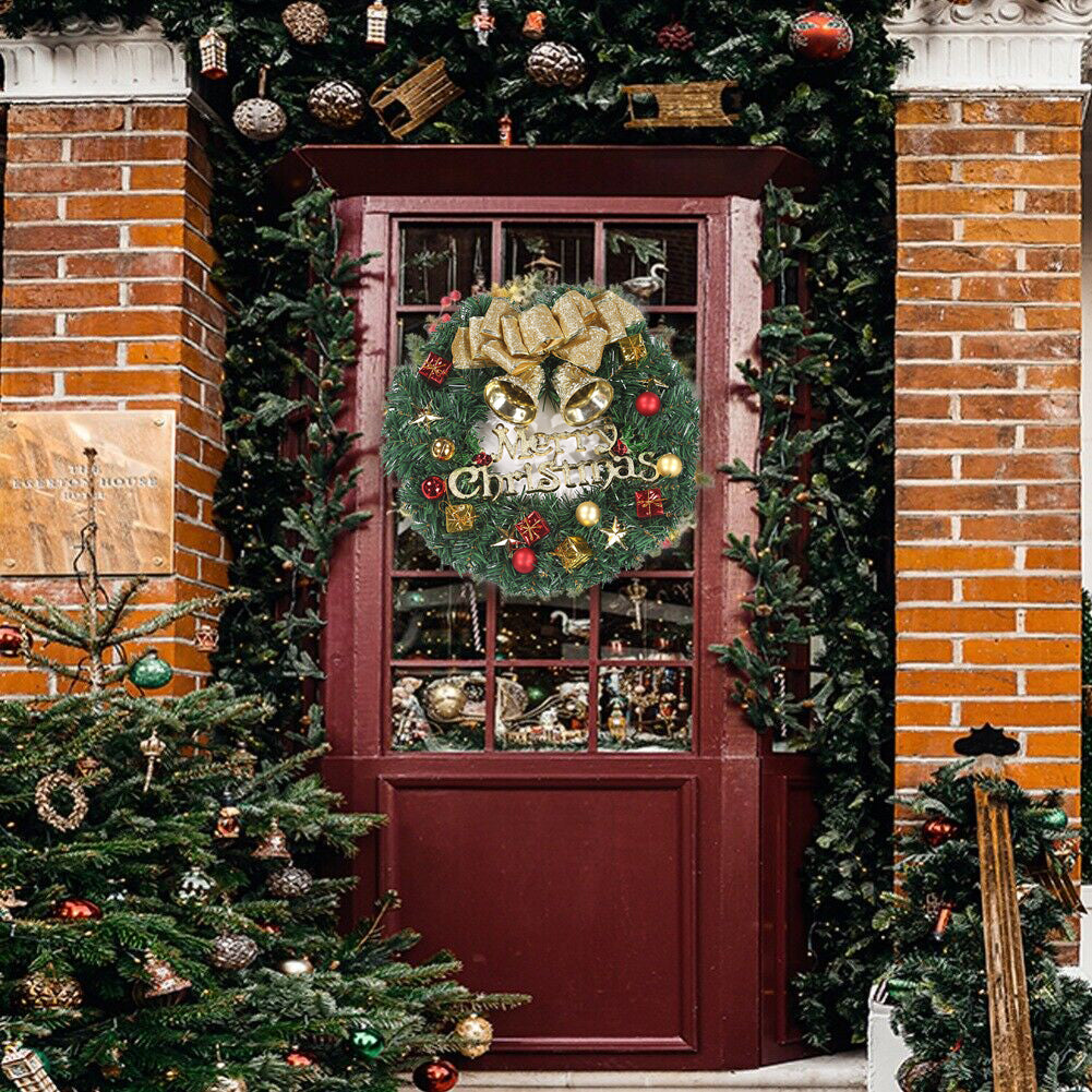 Christmas Wreath Door Garland Decoration Front Door Hanging Flowers Tree D��cor(J1-4)