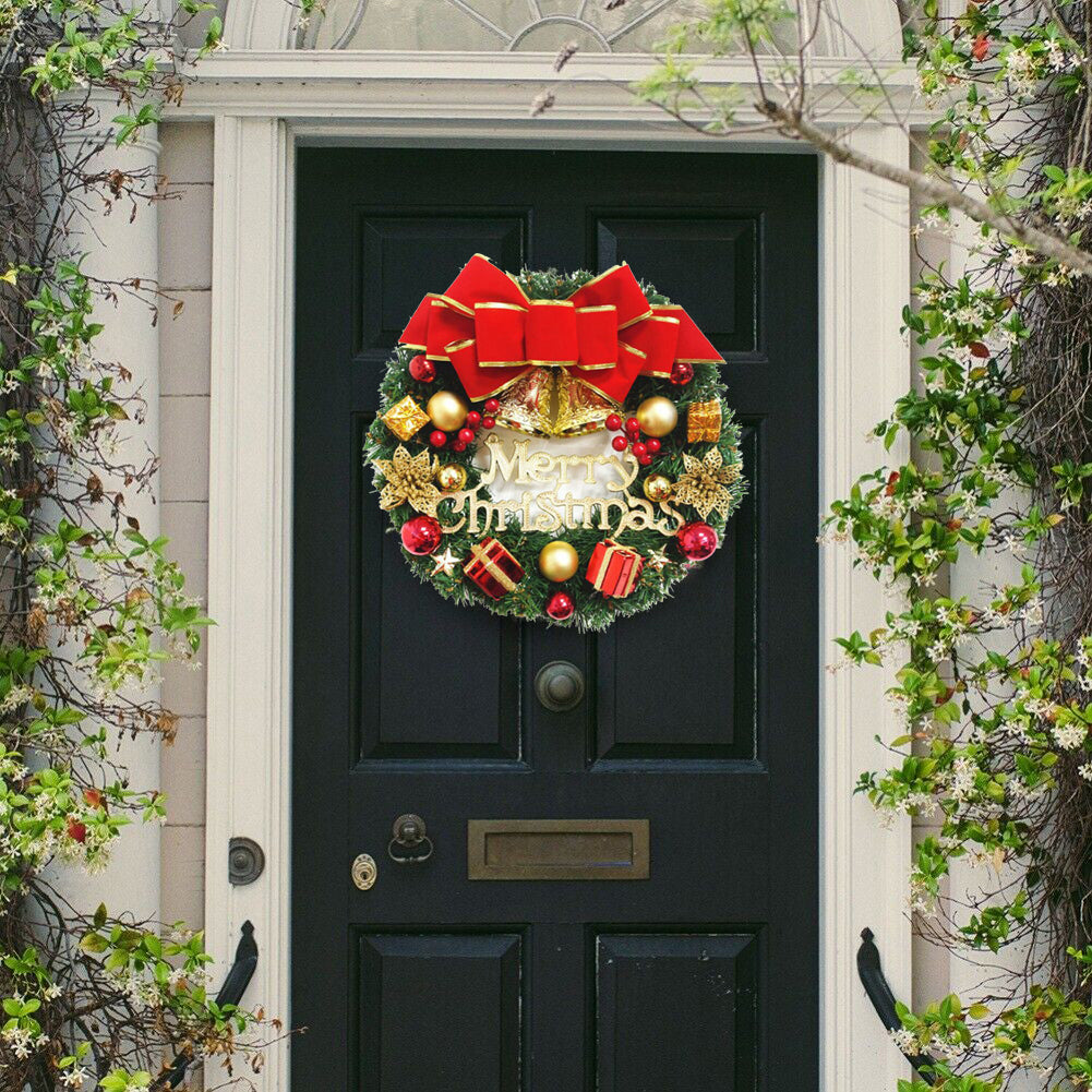 Christmas Wreath Door Garland Decoration Front Door Hanging Flowers Tree D��cor(J1-4)