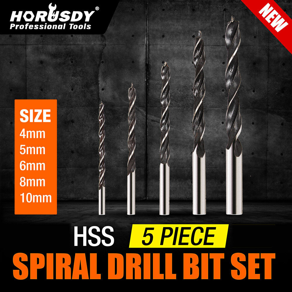 15Pc HSS Drill Bits Combination Set Wood Metal & Concrete Drilling Metric Titanium