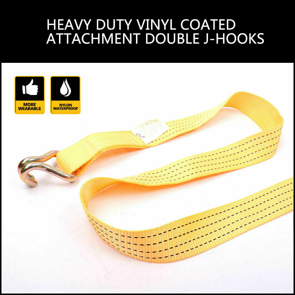 50mm x 10M Tie Down Strap Heavy Duty Ratchet Straps Trailer Boat 2000KG Loading