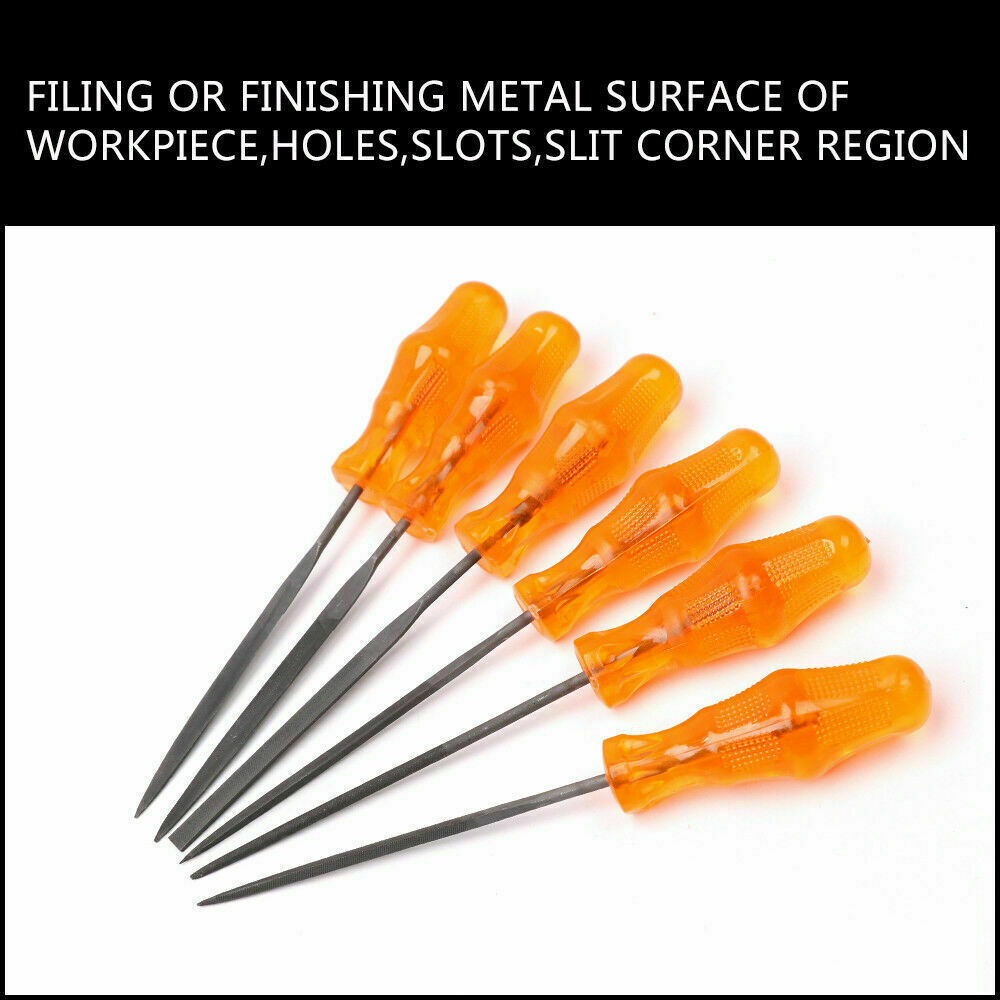 6Pc Mini Needle File Set Alloy Strength Steel For Wood Working Carving Craft