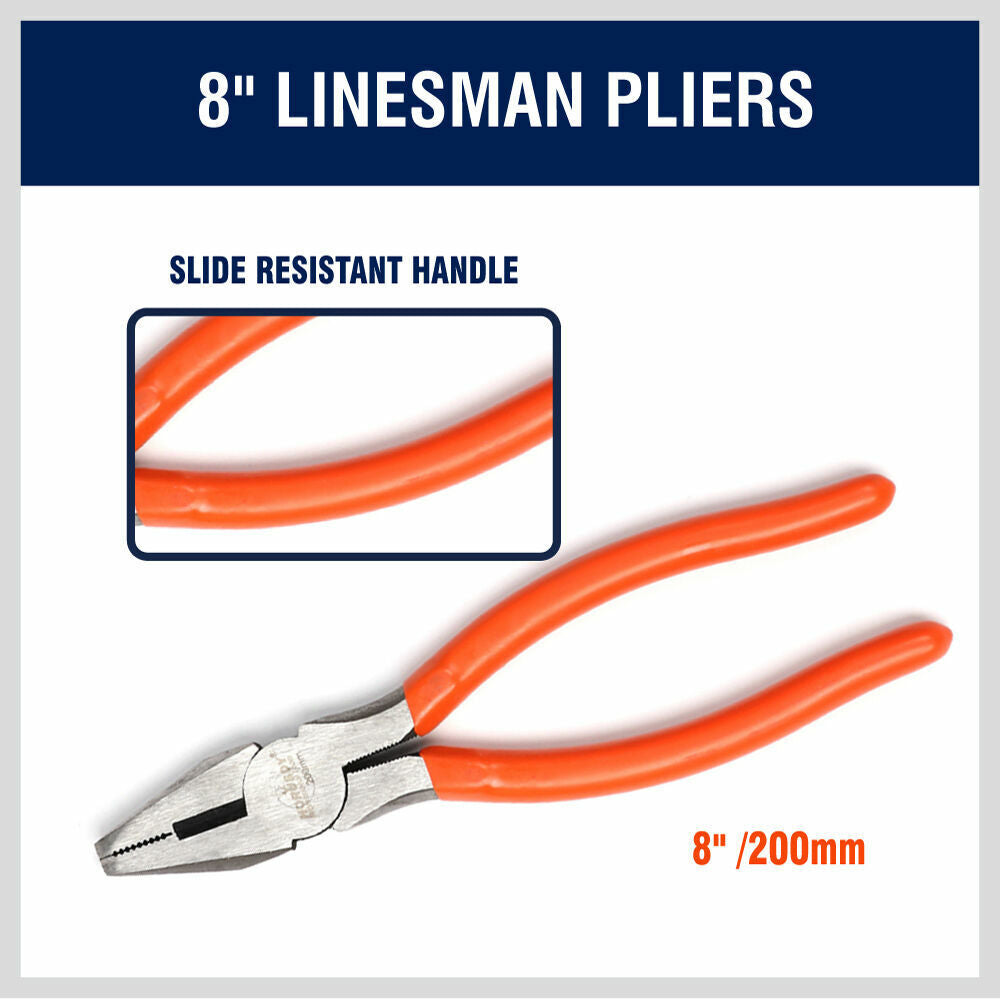 5Pc Pliers Set Diagonal Linesman Long Nose Groove Joint Slip Joint Pliers