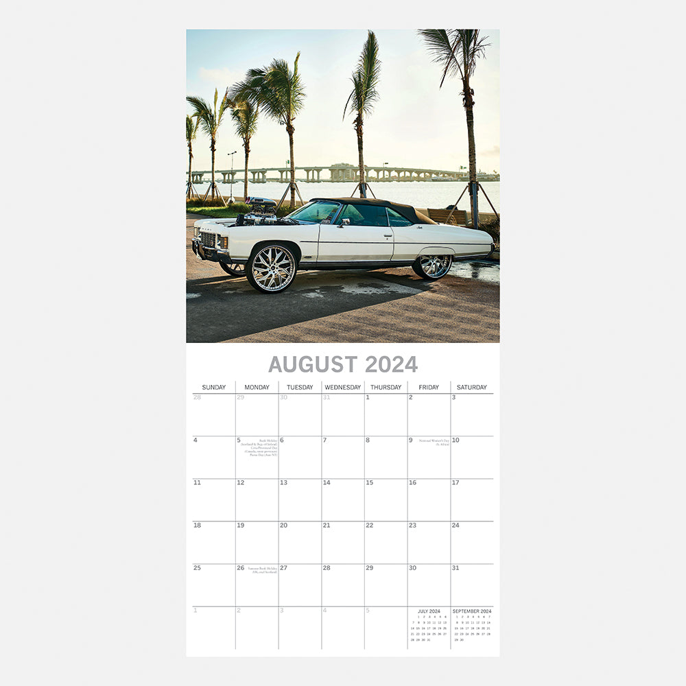 Custom Cars - 2024 Square Wall Calendar 16 Month Planner Christmas New Year Gift