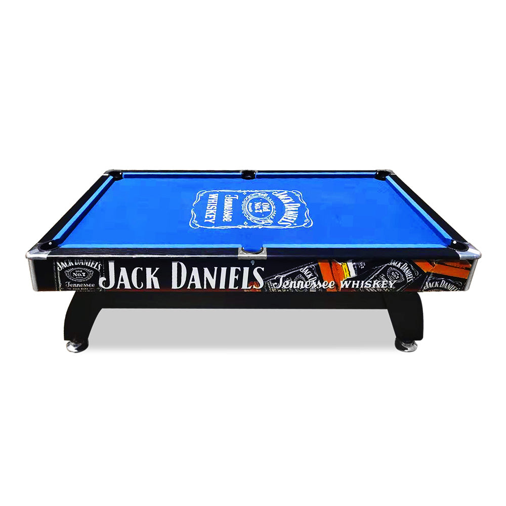 JD LOGO 8FT MDF Pool Snooker Billiards Table Free Accessory - BLUE