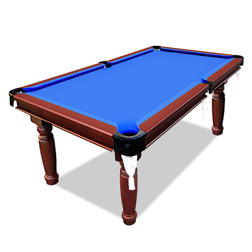 SMART SERIES 8FT MDF Pool Table Snooker Billiards Round Leg Accessory Kit - Blue