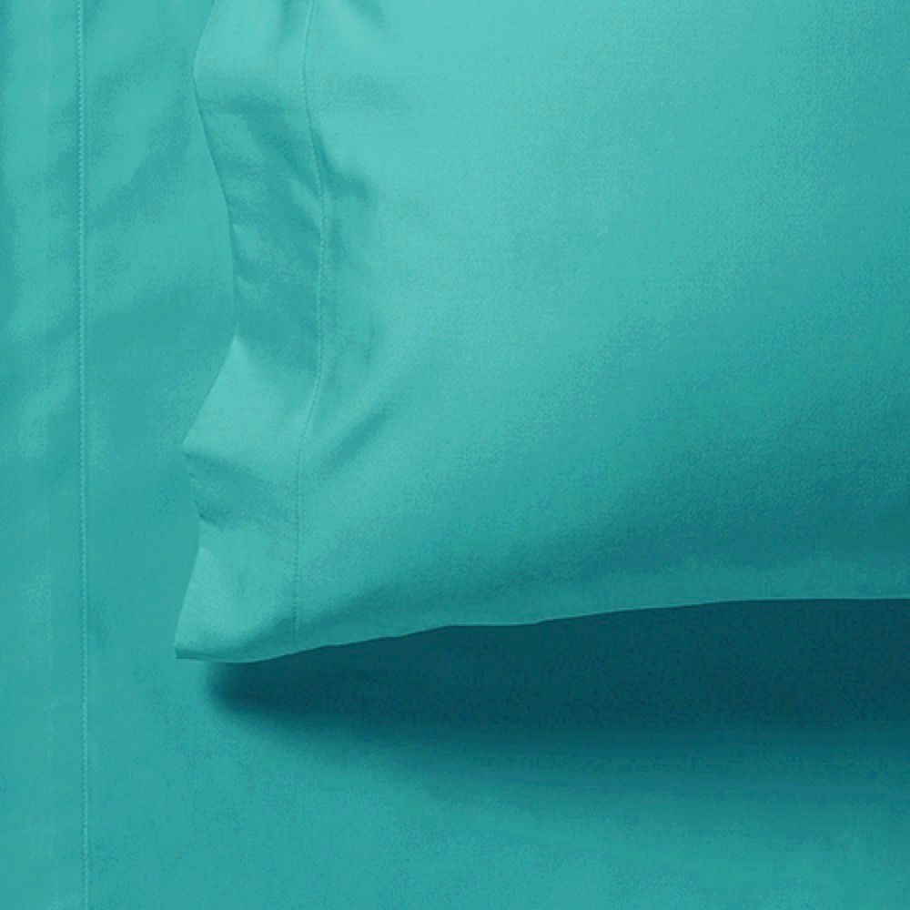 1000TC Ultra Soft Fitted Sheet & 2 Pillowcases Set - Queen Size Bed - Teal