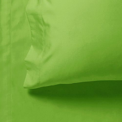 1000TC Ultra Soft Super King Size Bed Green Flat & Fitted Sheet Set