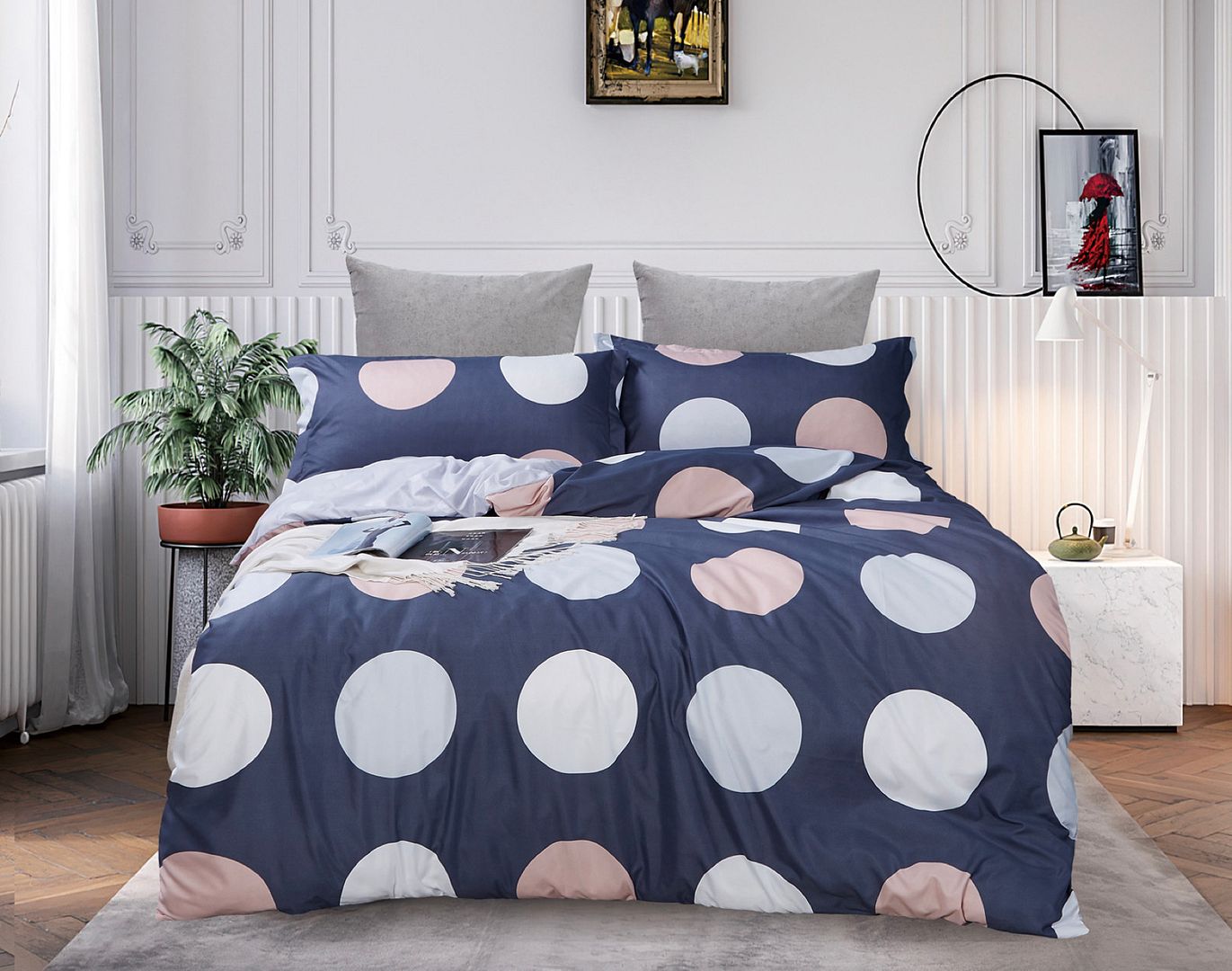 Circles King Size Quilt/Doona/Duvet Cover Set