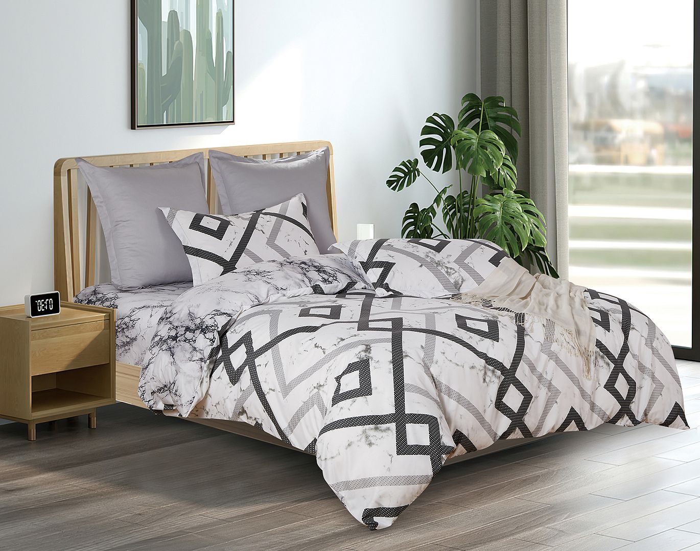 Ashwin King Size Quilt Doona Duvet Cover Set