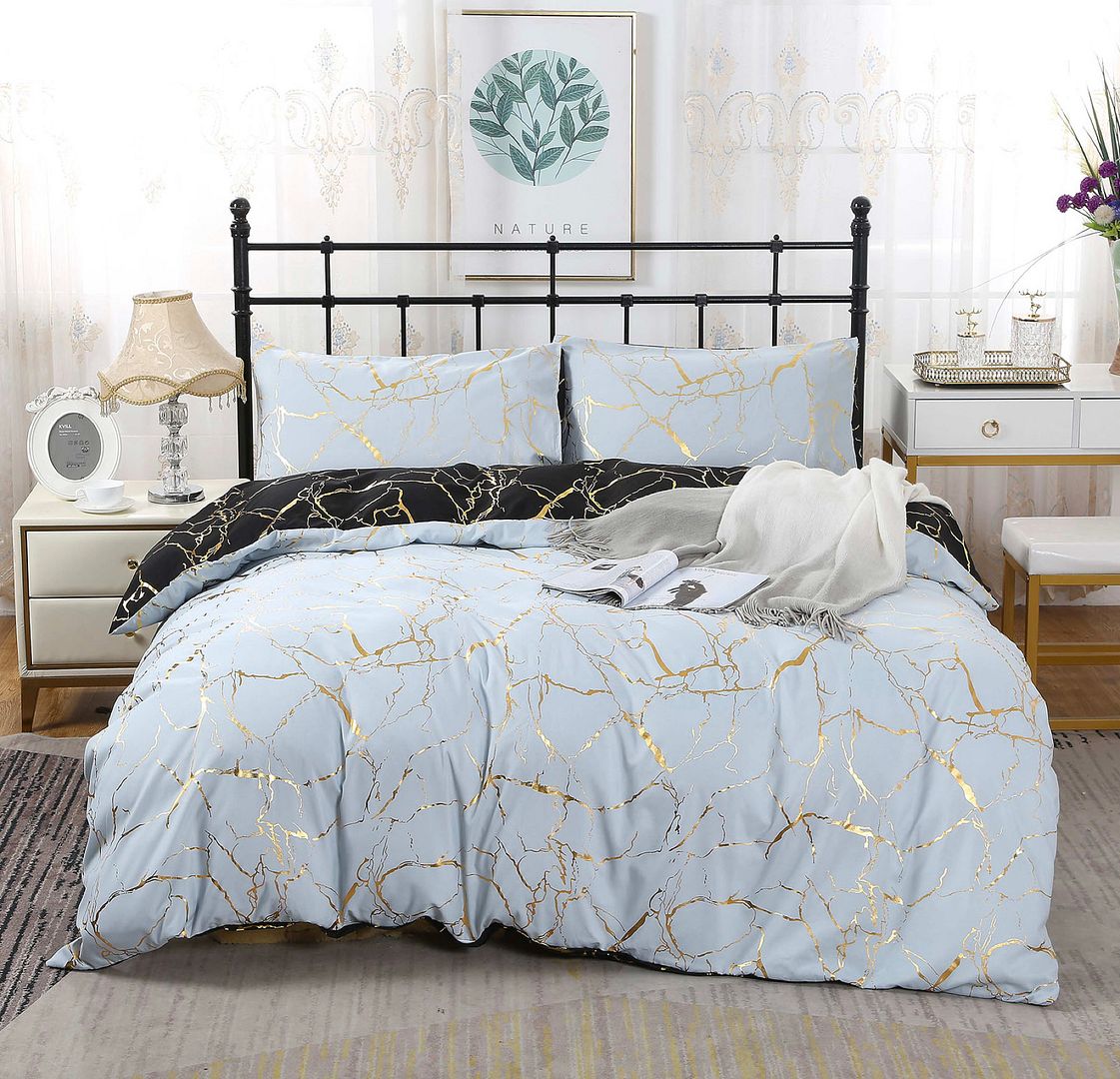 Adana Reversible Queen Size Bed Quilt/Doona/Duvet Cover Set