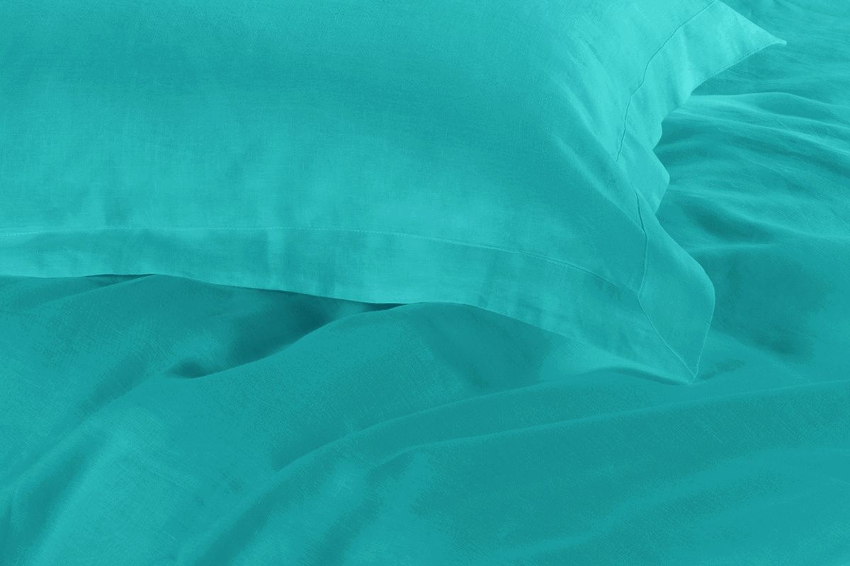 1000TC Tailored Single Size Teal Duvet Doona Quilt Cover Set