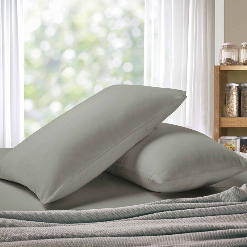 1000TC Premium Ultra Soft Standrad size Pillowcases 2-Pack - Grey