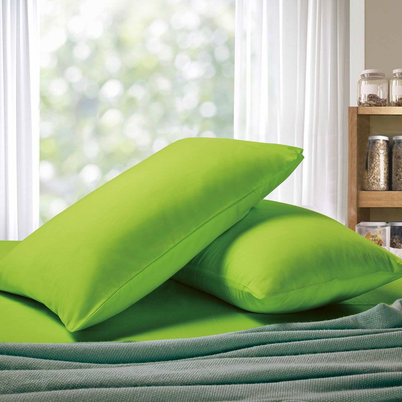 1000TC Premium Ultra Soft Standrad size Pillowcases 2-Pack - Green