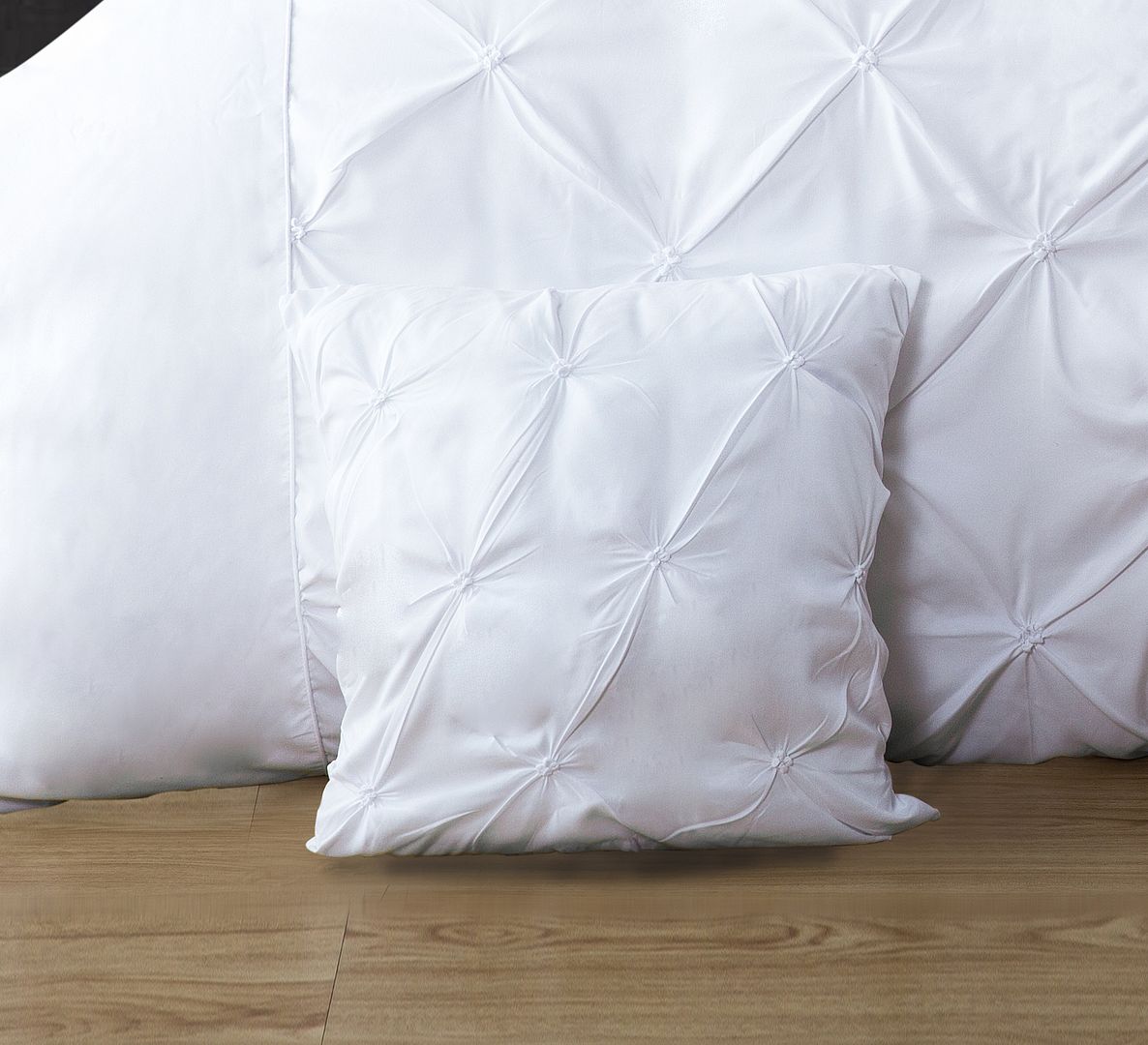 Diamond Pintuck Premium Ultra Soft Cushion Covers 2-Pack - White
