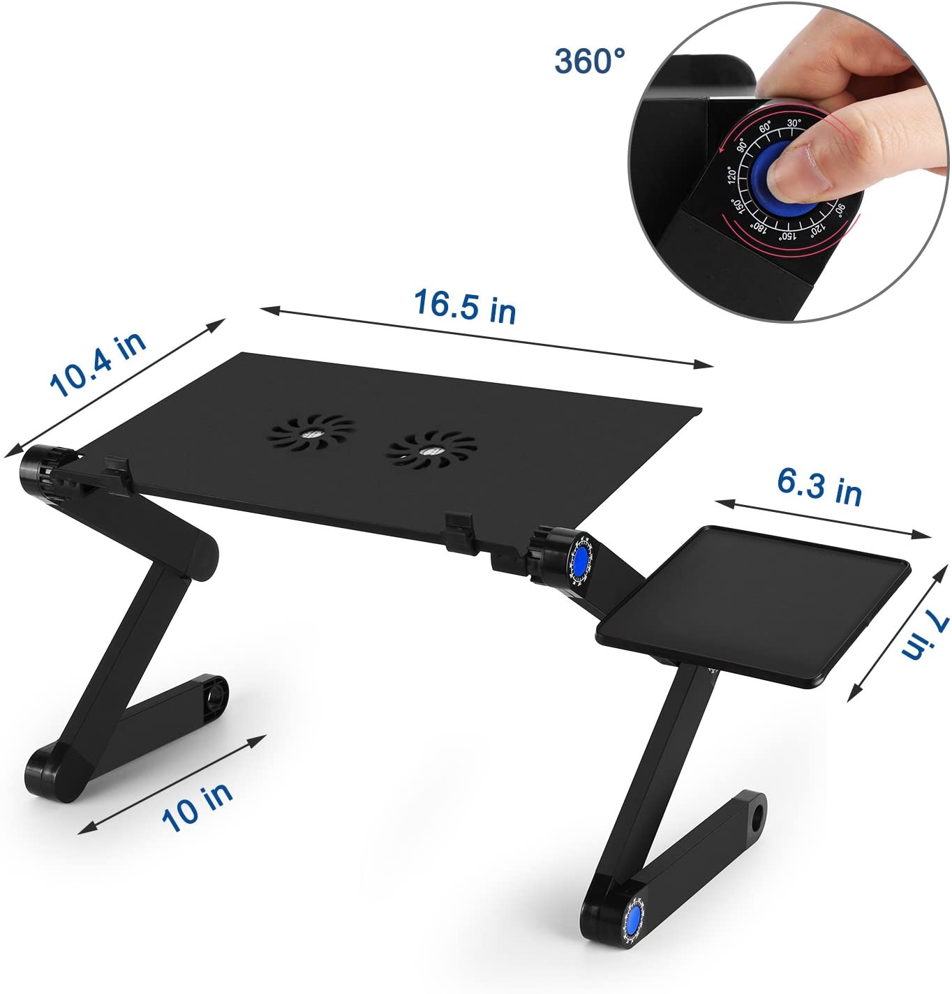 Adjustable Laptop Stand with Mouse Pad