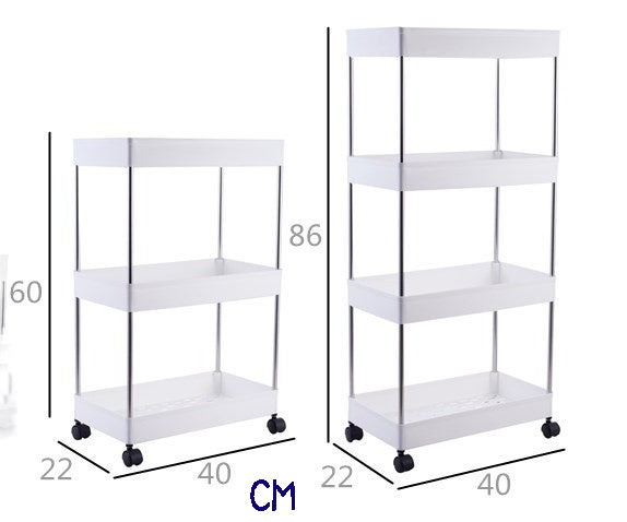 Space Saver Rolling Storage Trolley Cart 4 tier