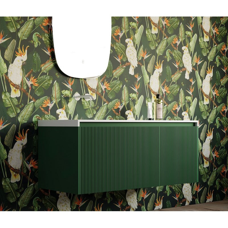 Rimini wall hung bathroom vanity 1200mm Rain Forest