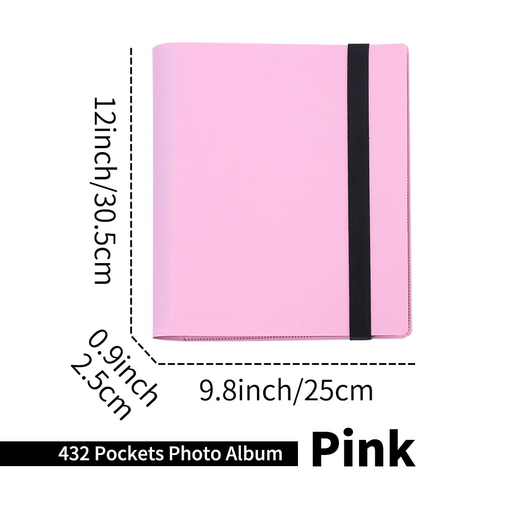 LIFEBEA 432 Pockets Photo Album for Fujifilm Instax Mini Camera, Polaroid Snap PIC-300 Z2300 Instant Camera, 2x3 Photo Album Book for Fujifilm Instax Mini 11 9 Evo 90 70 40 8 7 LiPlay Instant Camera (Pink)