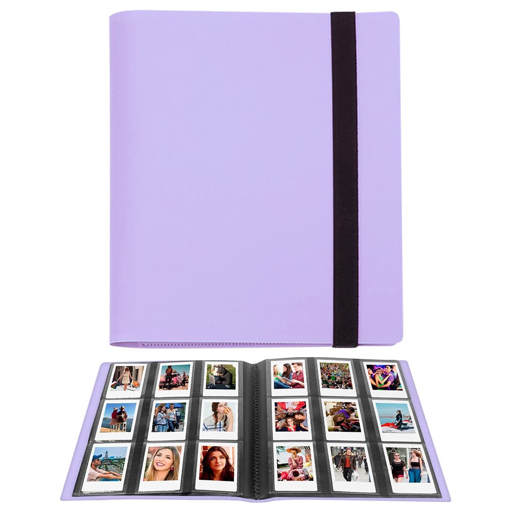 LIFEBEA 432 Pockets Photo Album for Fujifilm Instax Mini Camera, Polaroid Snap PIC-300 Z2300 Instant Camera, 2x3 Photo Album Book for Fujifilm Instax Mini 11 9 Evo 90 70 40 8 7 LiPlay Instant Camera (Purple)