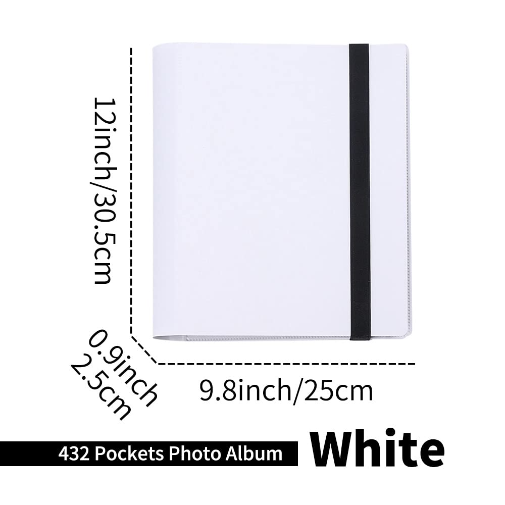 LIFEBEA 432 Pockets Photo Album for Fujifilm Instax Mini Camera, Polaroid Snap PIC-300 Z2300 Instant Camera, 2x3 Photo Album Book for Fujifilm Instax Mini 11 9 Evo 90 70 40 8 7 LiPlay Instant Camera (White)