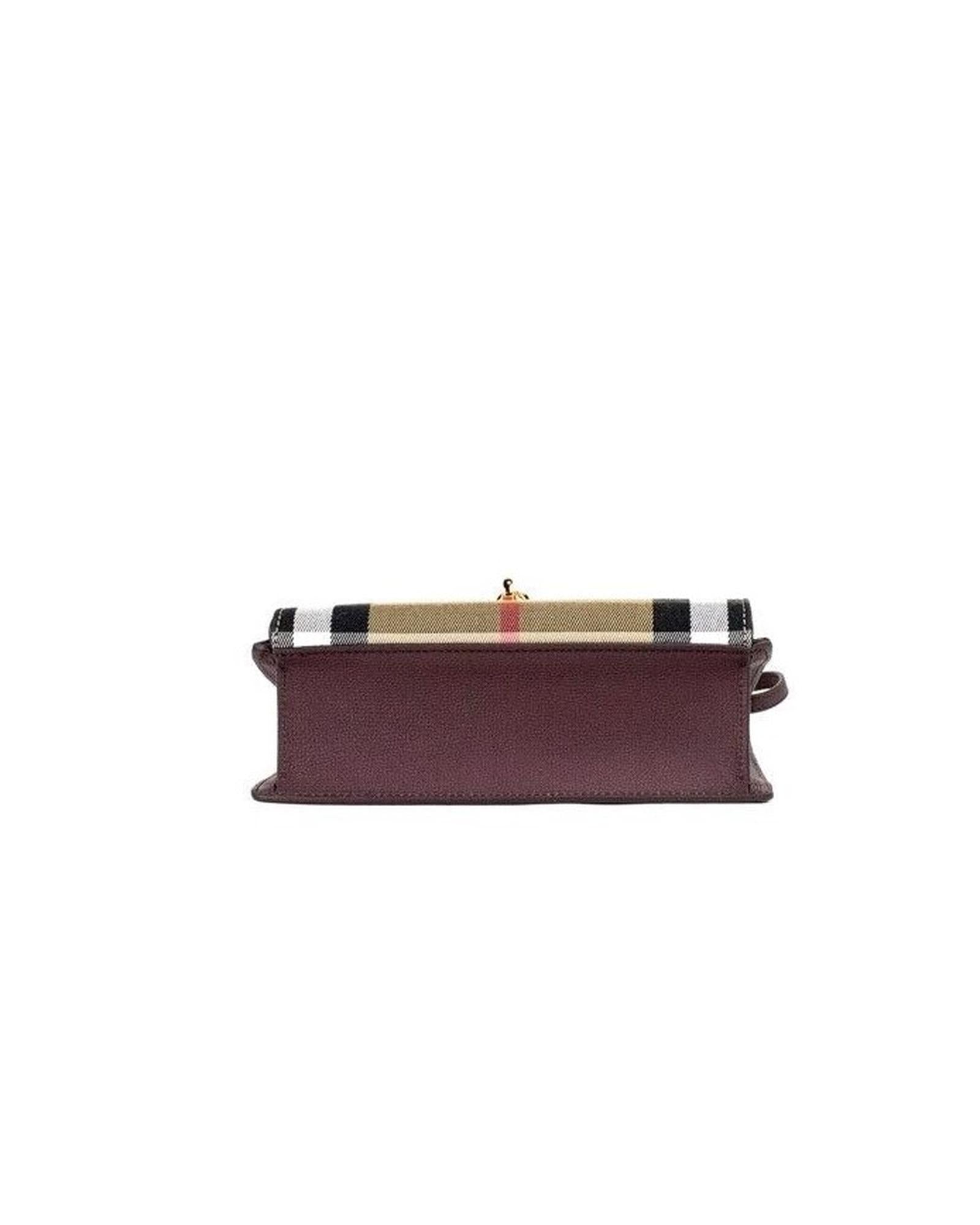 Burberry Macken Small House Check Derby Messenger Bag One Size Women