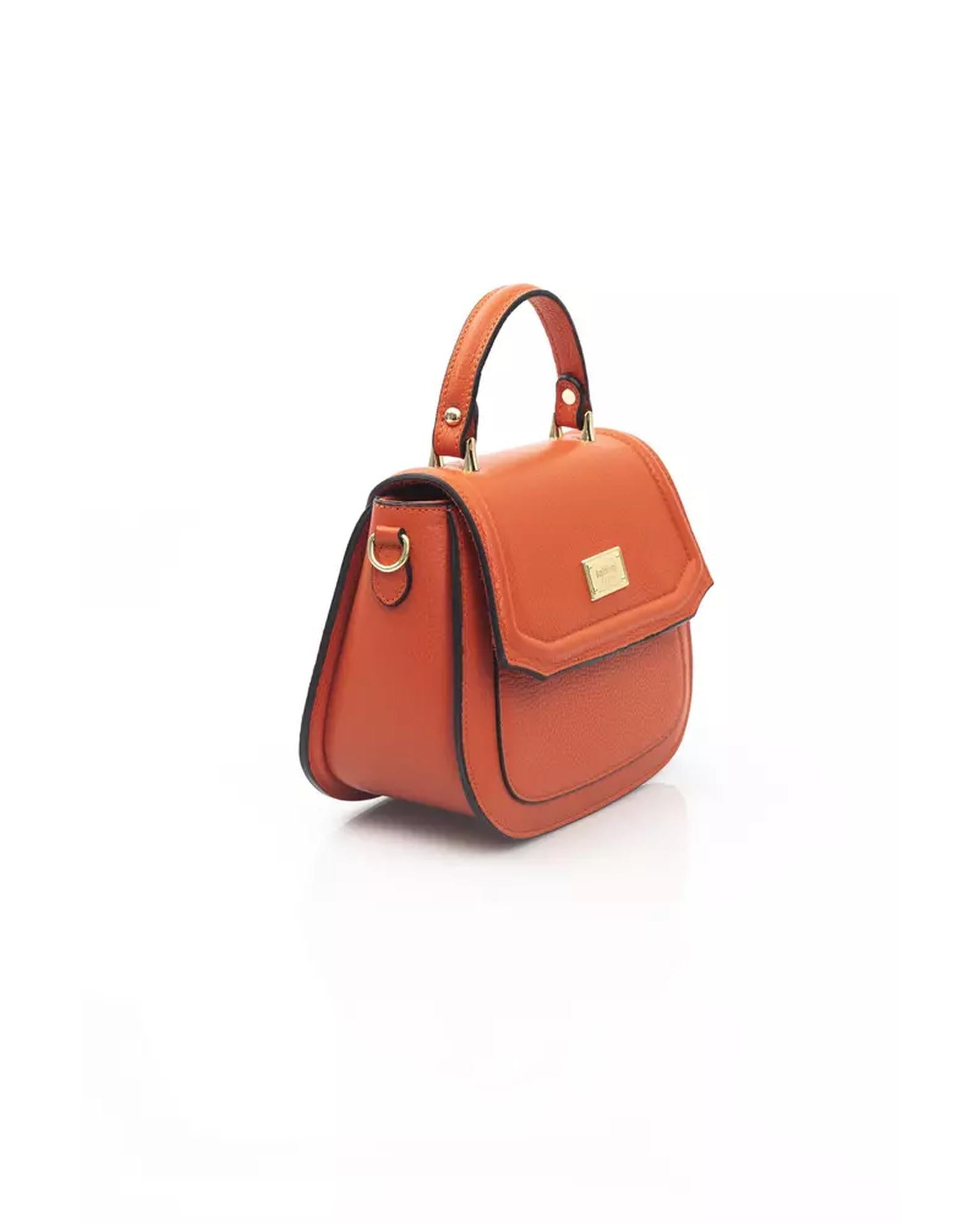 Flap Closure Shoulder Bag with Golden Details One Size Women