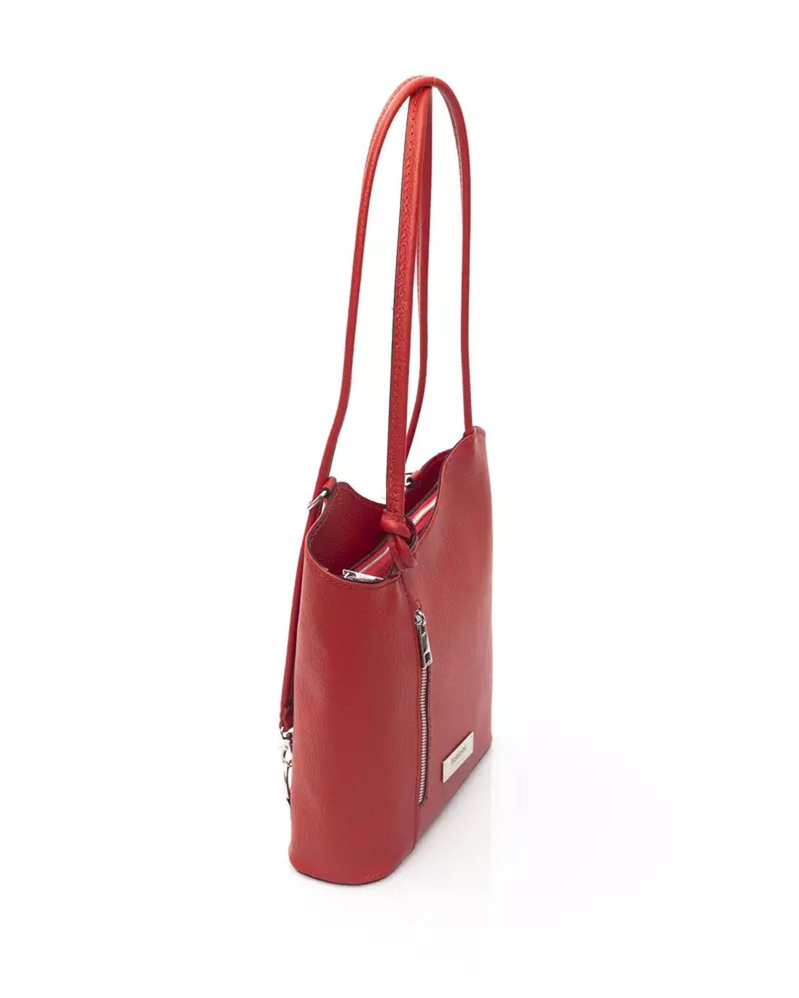 Leather Convertible Bag with Versatile Design One Size Women