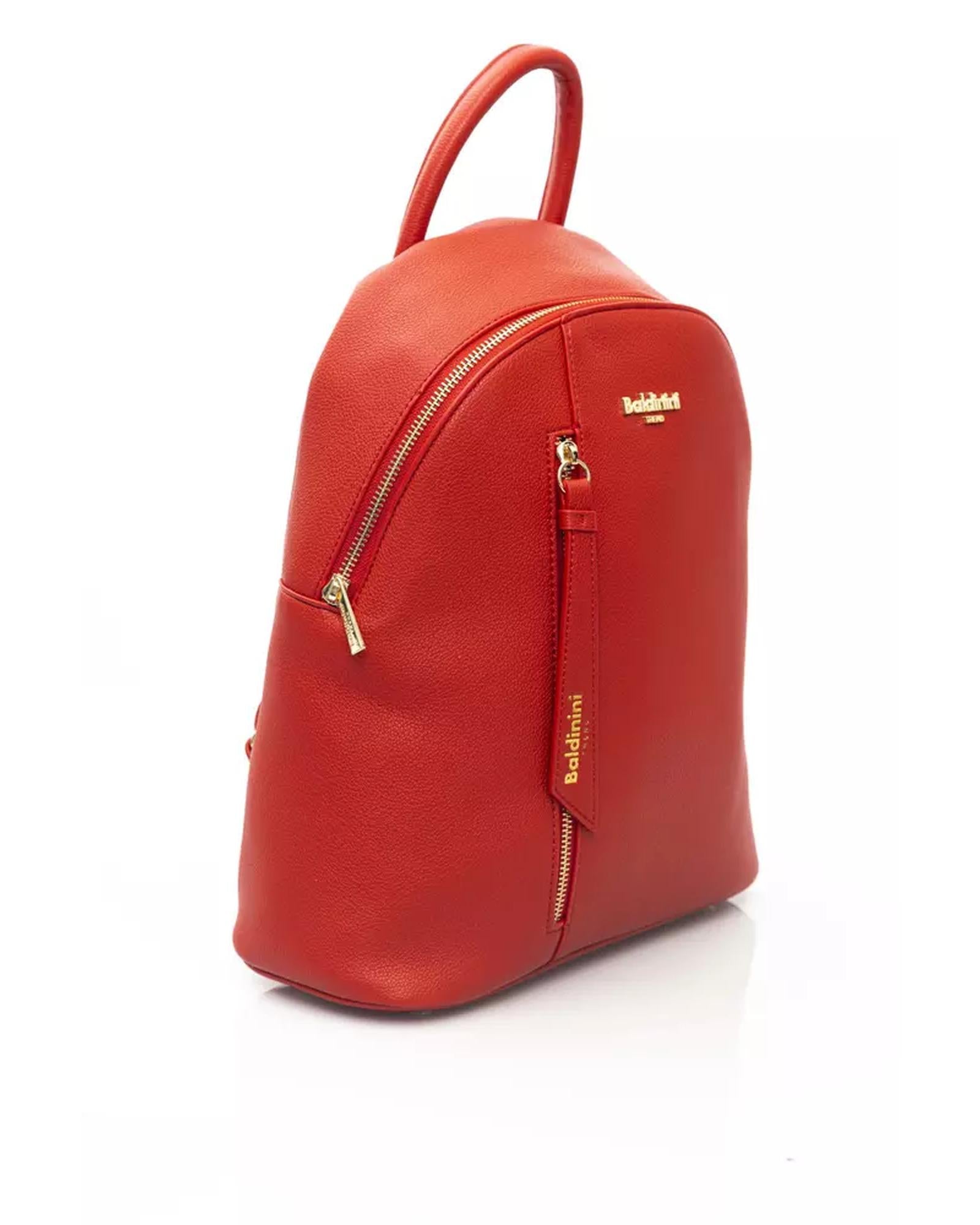 Golden Logo Backpack with Multiple Compartments One Size Women