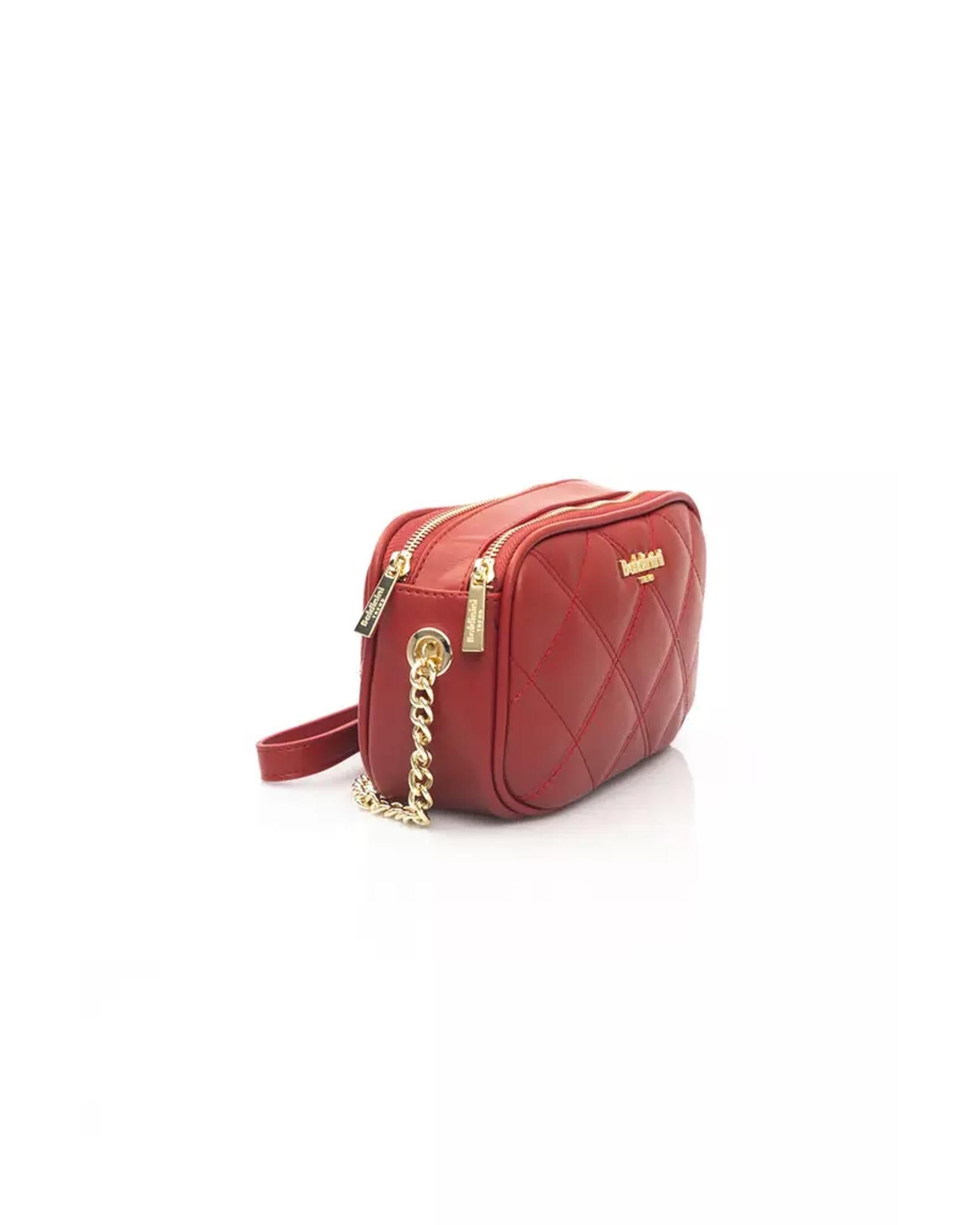 Logo Front Shoulder Bag with Zip Closure and Double Compartment One Size Women