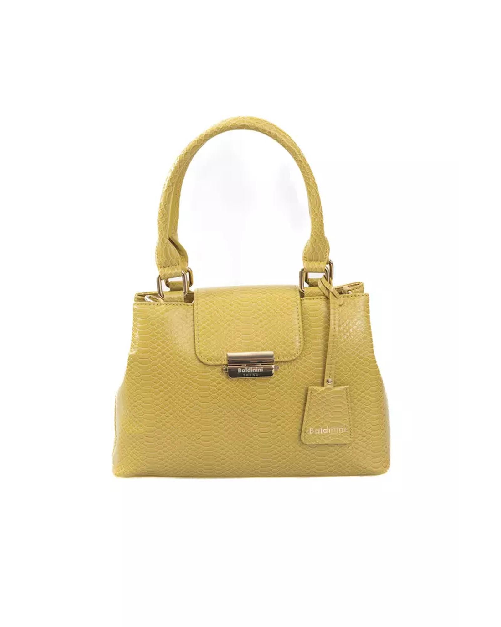 Double Compartment Flap Shoulder Bag with Golden Details One Size Women