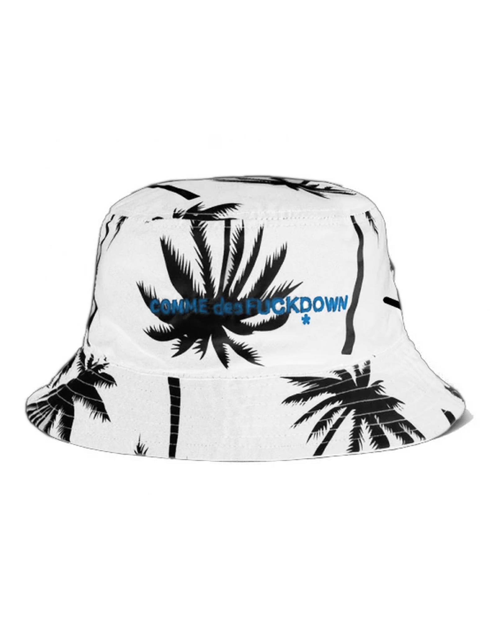Comme des Fuckdown Fisherman Hat with Palm Print and Embroidered Logo One Size Women
