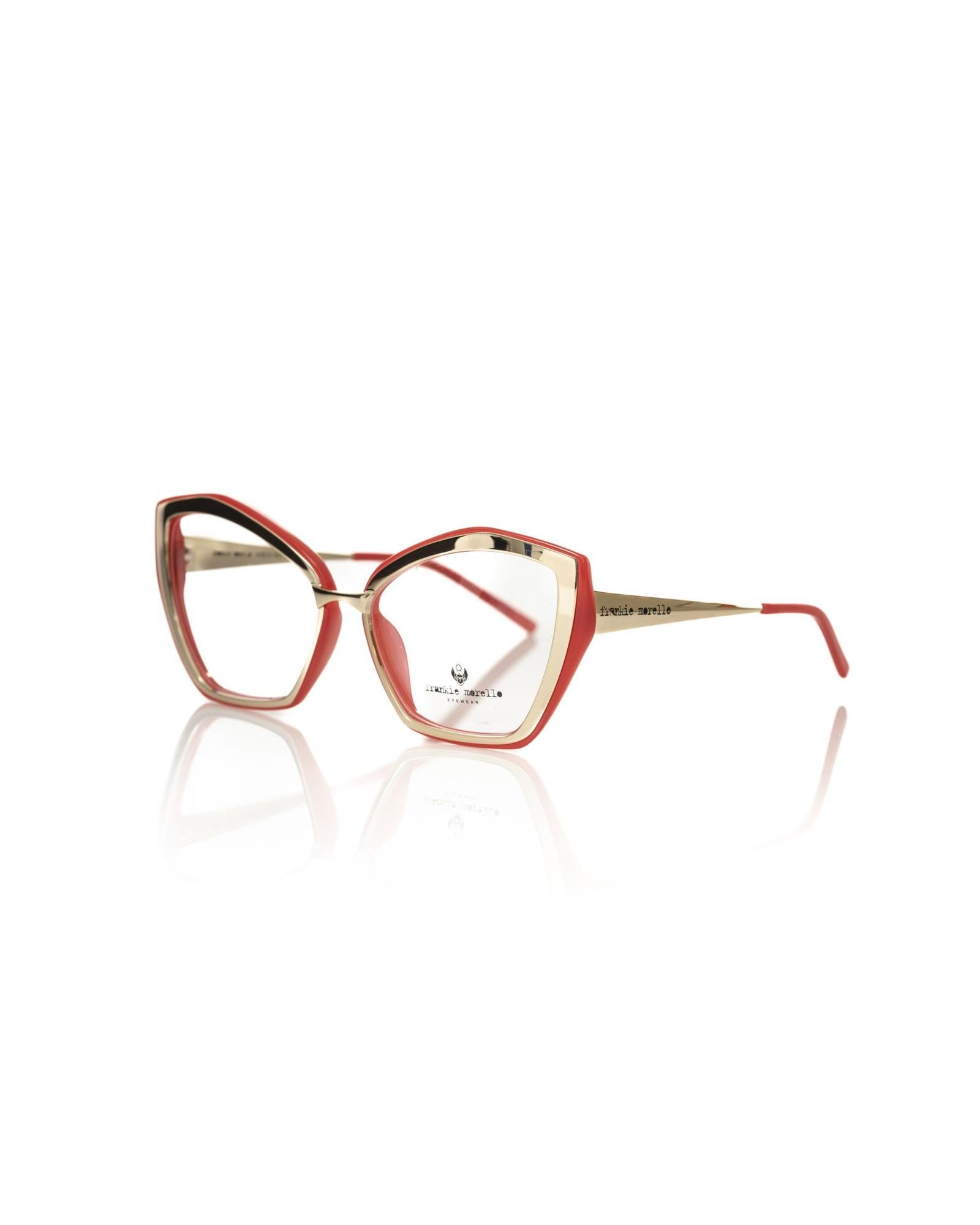 Gold Metal Butterfly Eyeglasses with Coral Interior One Size Women