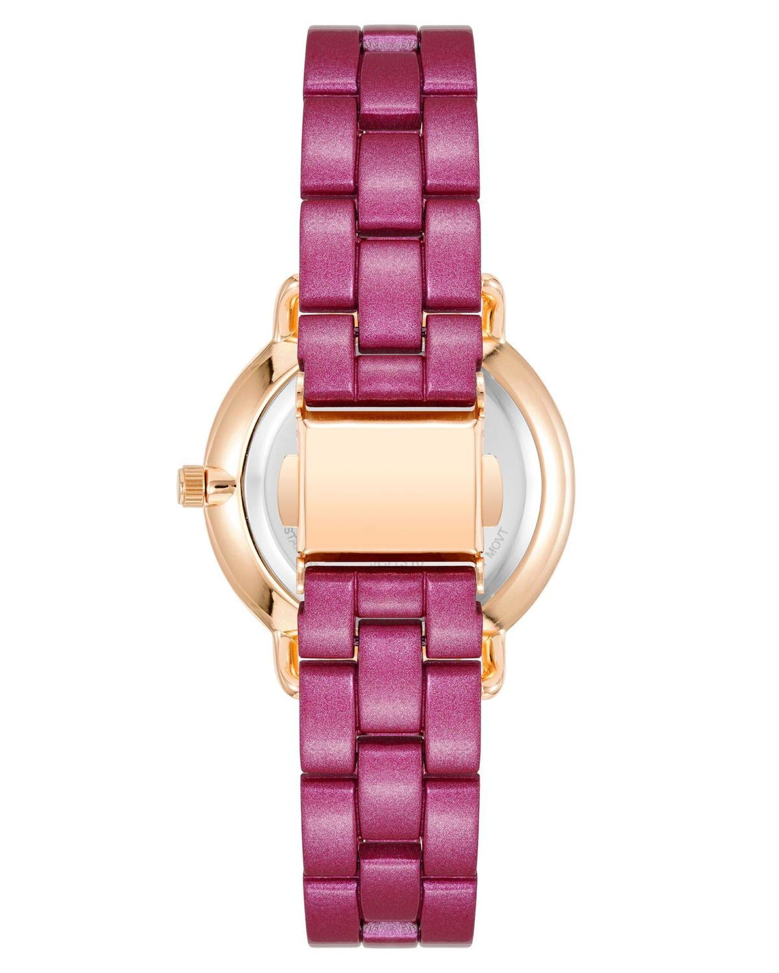 Rose Gold Fashion Watch with Rhine Stone Facing One Size Women