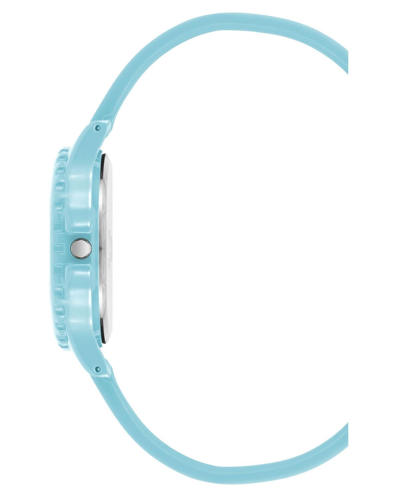 Blue Analog Fashion Watch with Rhine Stone Facing and Pin Buckle Closure One Size Women