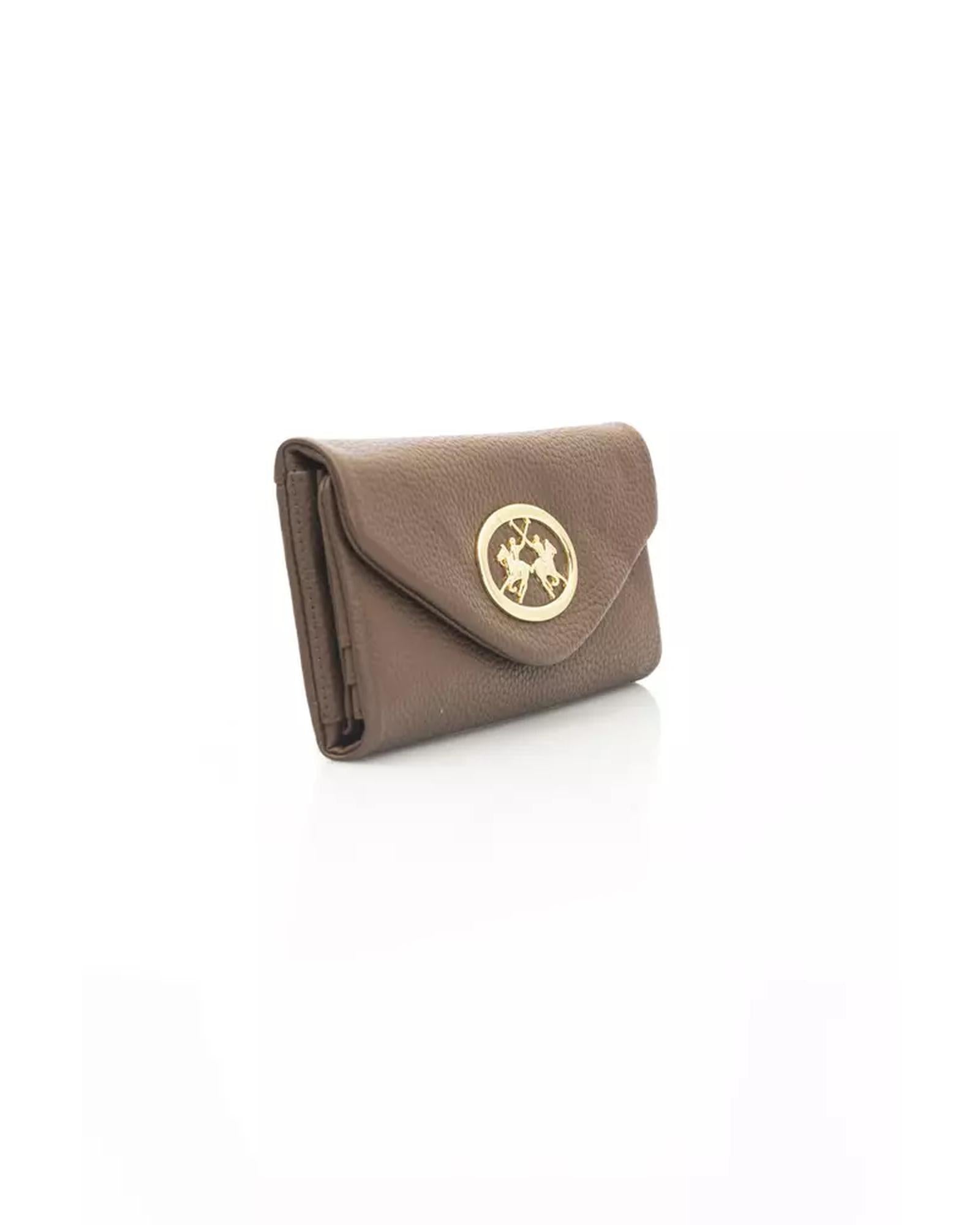 Leather Flap Wallet with Magnetic Closure One Size Women