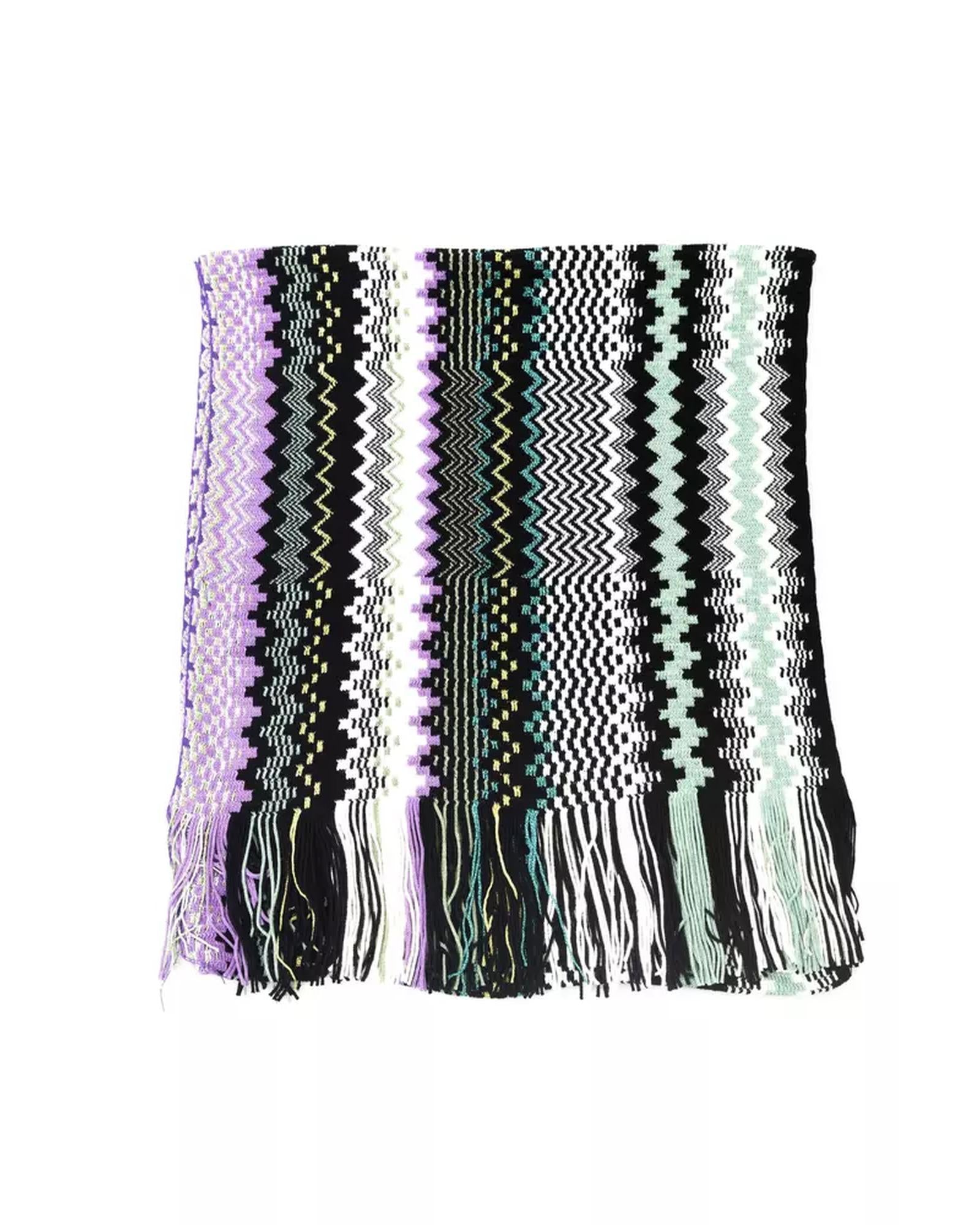 Geometric Fantasy Fringed Scarf One Size Women