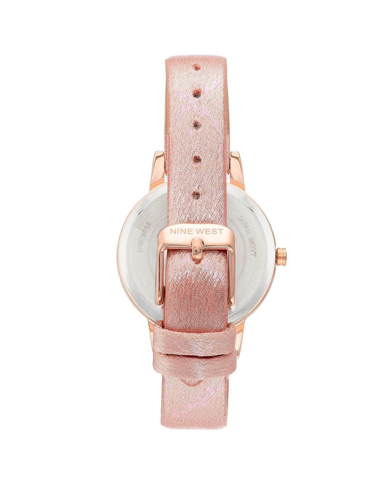 Rose Gold Fashion Quartz Watch with Leatherette Wristband One Size Women