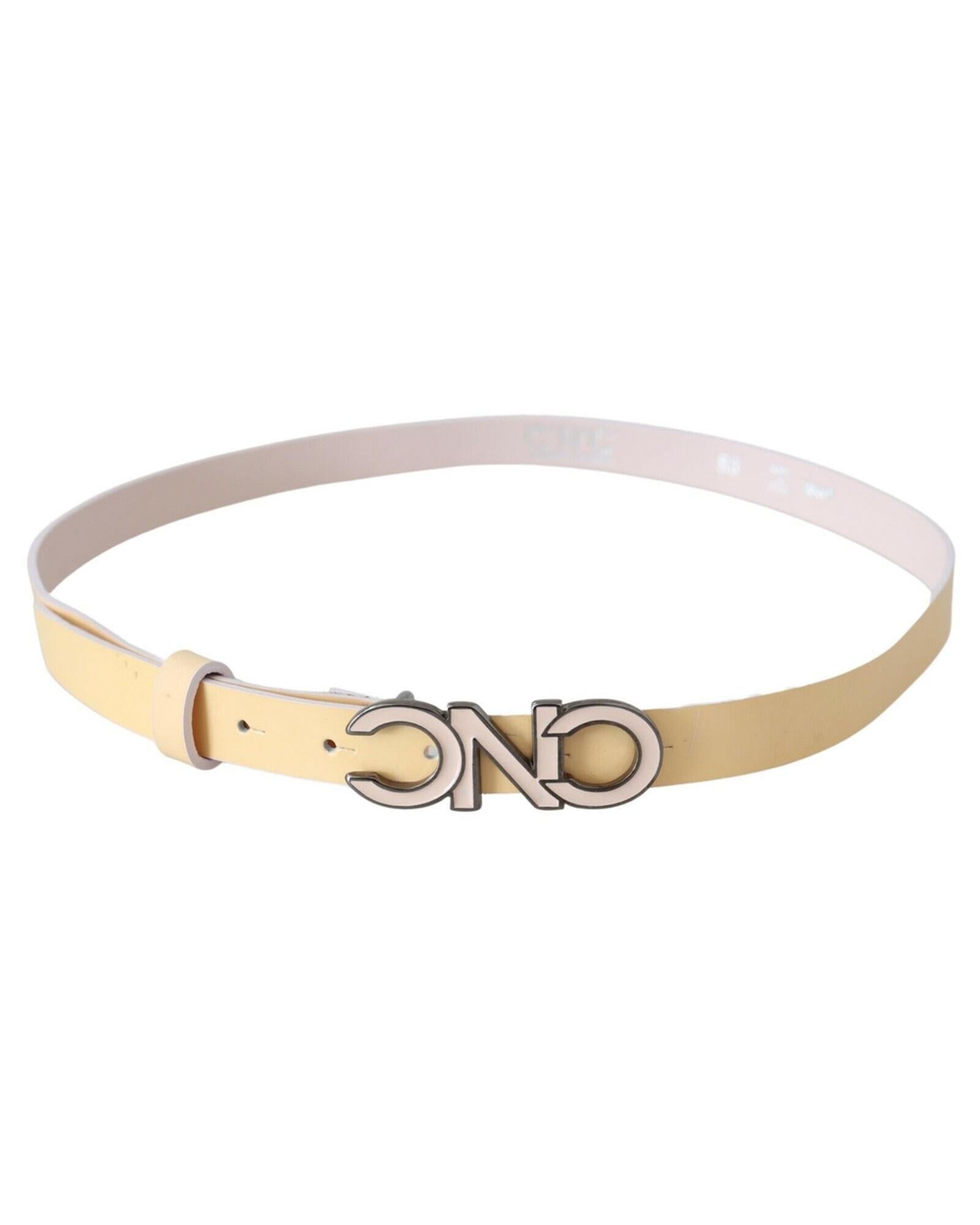 CNC Costume National Pink Logo Leather Belt 85 cm Women