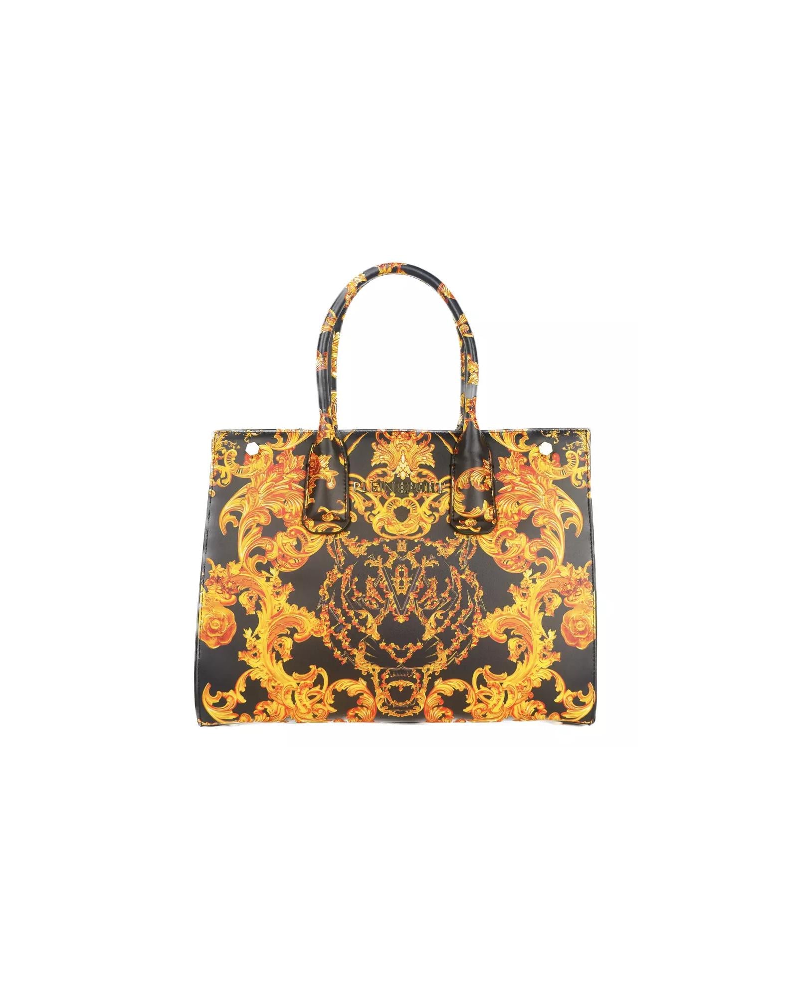 Plein Sport Iconic Design Shopping Bag with Gold Detailing One Size Women