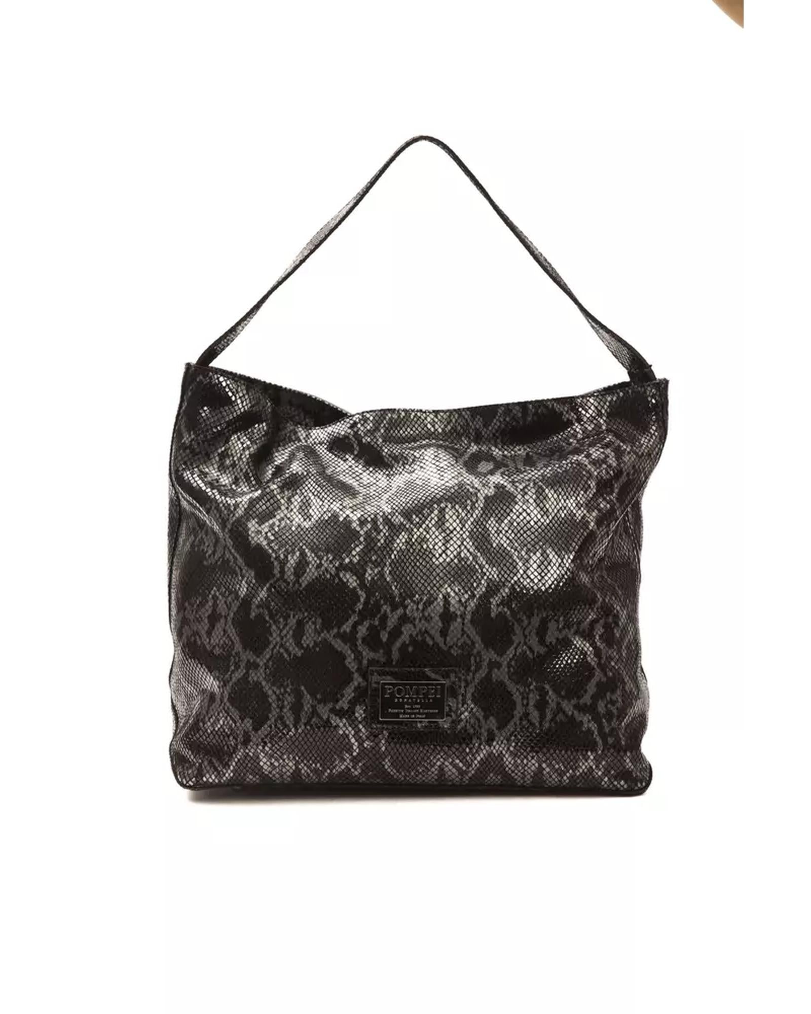Python Print Leather Shoulder Bag One Size Women