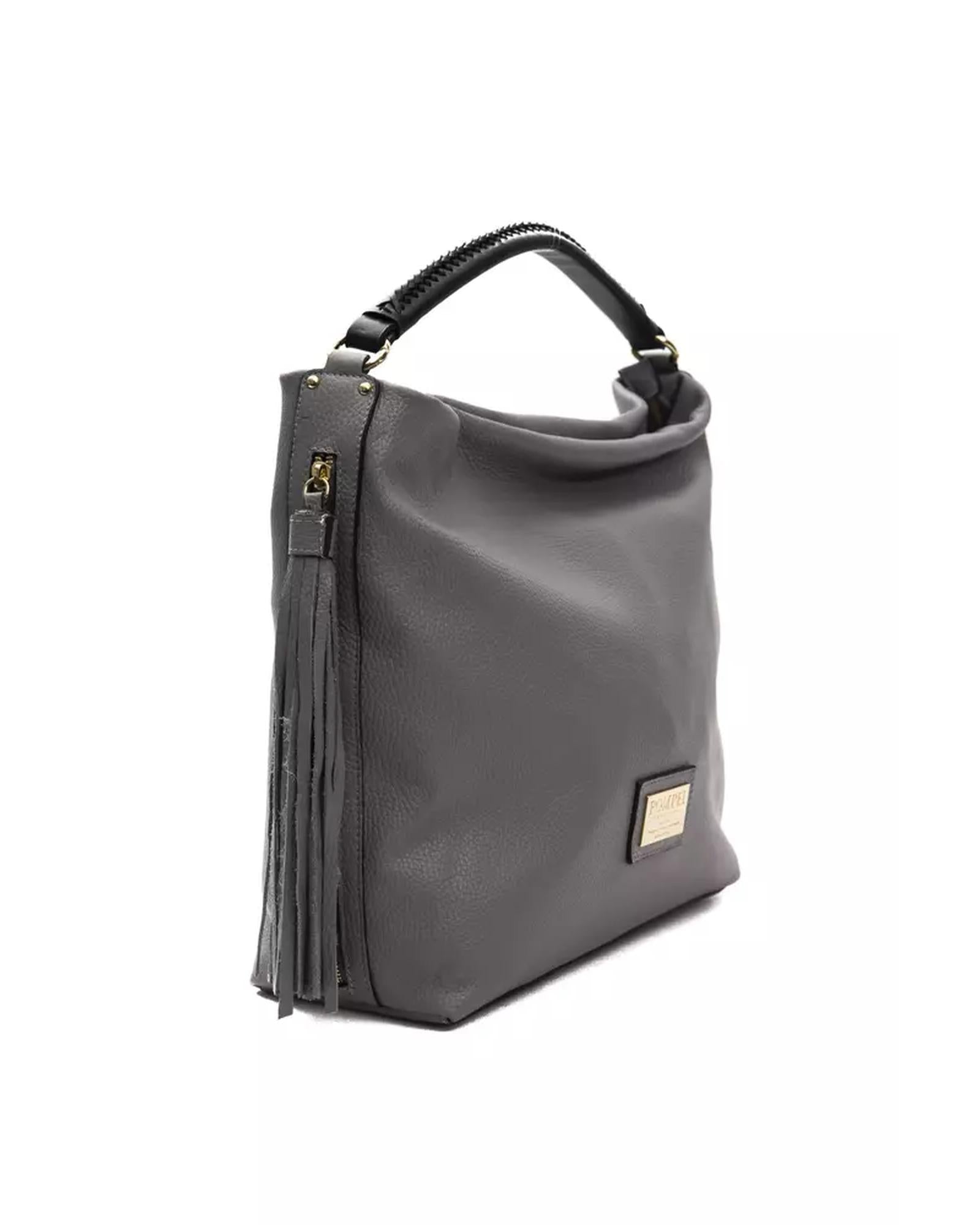 Adjustable Leather Shoulder Bag with Logo Lining One Size Women
