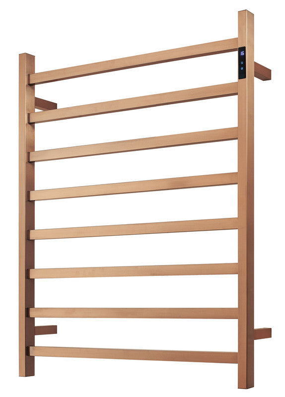 2023 Brushed Rose Gold Copper stainless steel Heated Towel Rail rack Square AU 1000*850mm Timer
