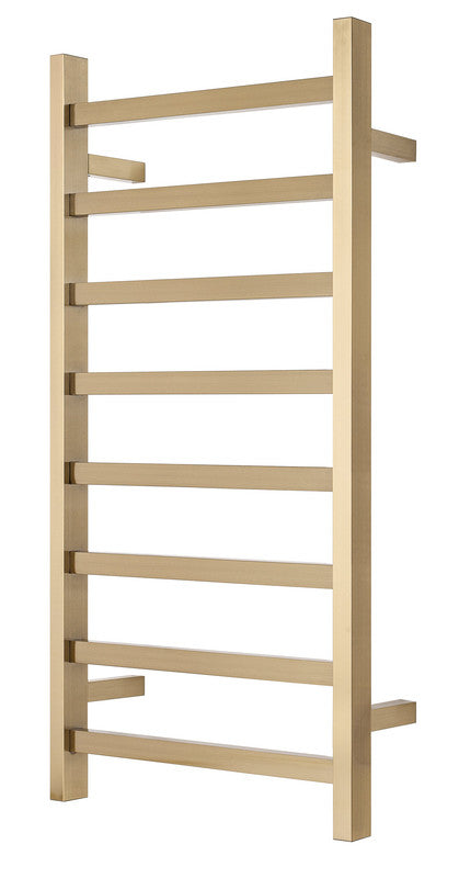2023 Brushed Brass Gold stainless steel Heated Towel Rail rack Square AU 1000*450mm No Timer