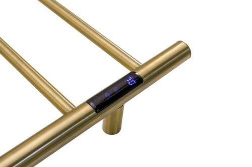 2023 Brushed Brass Gold stainless steel Heated Towel Rail rack Square AU 1000*450mm Timer
