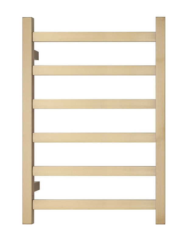 2023 Brushed Brass Gold stainless steel Heated Towel Rail rack Square AU 650*620mm No Timer