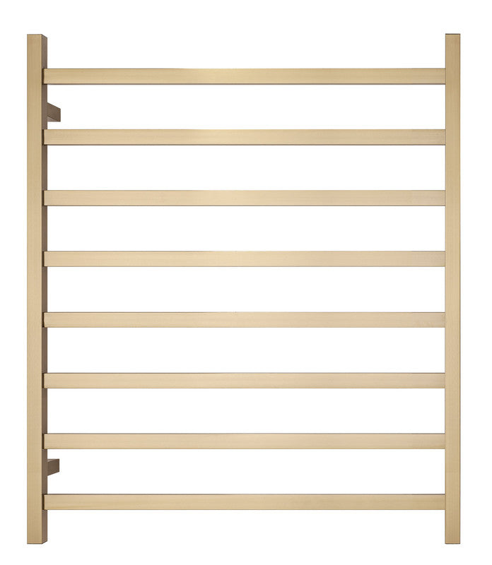 2023 Brushed Brass Gold stainless steel Heated Towel Rail rack Square AU 650*620mm No Timer
