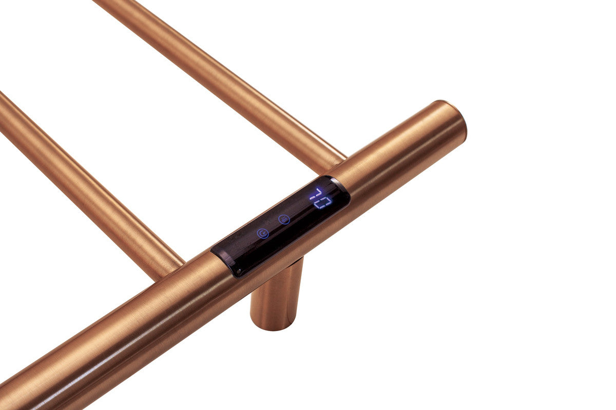 2023 Brushed Rose Gold Copper stainless steel Heated Towel Rail rack Round AU 1000*850mm Timer