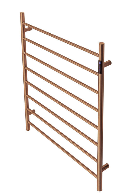 2023 Brushed Rose Gold Copper stainless steel Heated Towel Rail rack Round AU 1000*850mm Timer