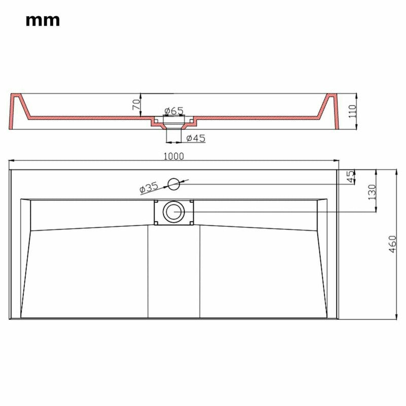 1000*460 mm 2021 new counter top artificial stone wash basin bathroom modern design